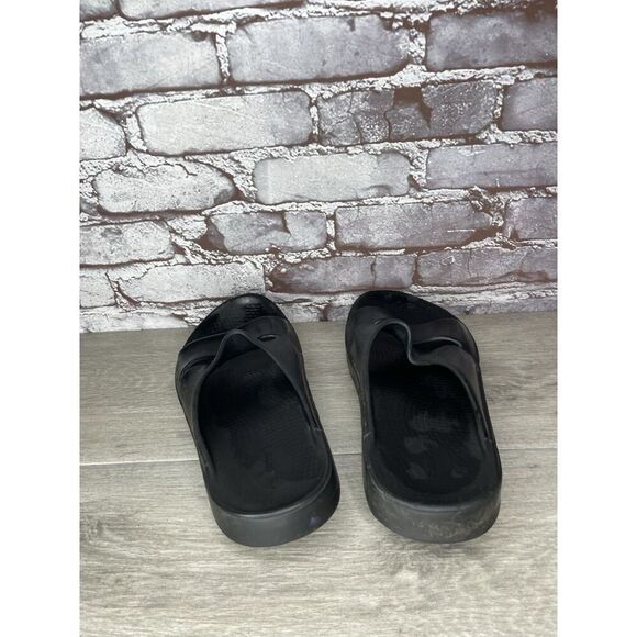 OOFOS OOAHH Black Recovery Rubber Comfort Slides Sandals Men Sz 44EU/11M US main image 5